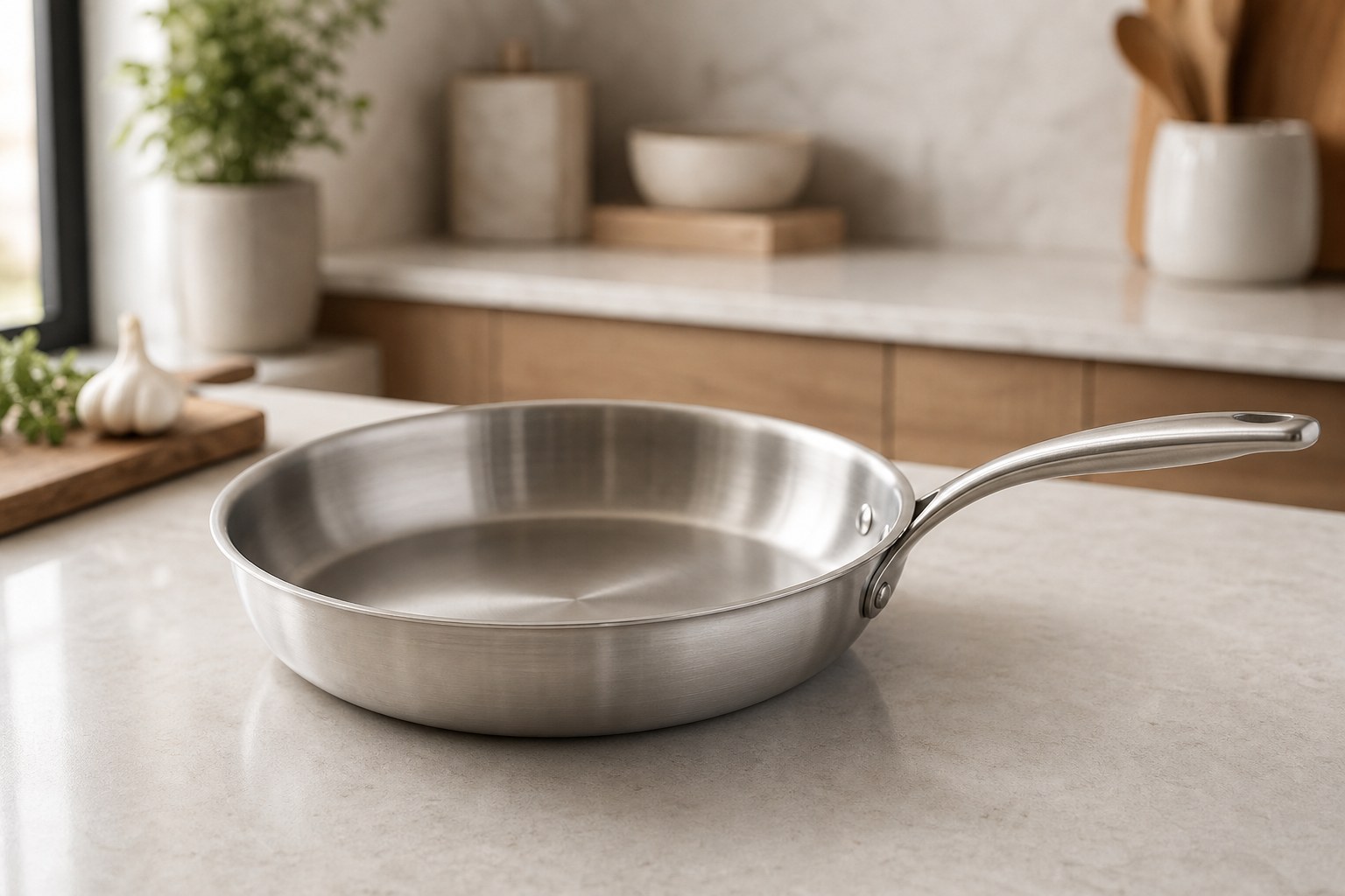 Amazon Basics Tri-Ply Stainless Steel Fry Pan 12-Inch